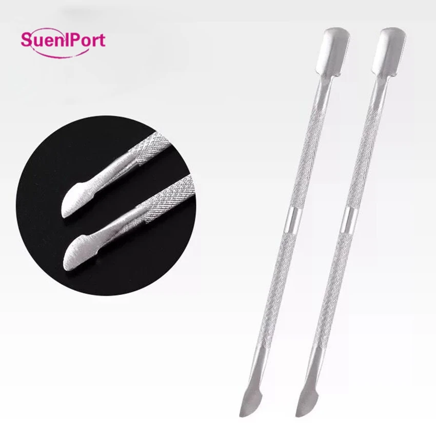 

Sune l Port 100pcs Stainless Steel Nail Cuticle Pusher Tweezer UV Gel Polish Dead Skin Push Remover Nail File Manicure Art Tools