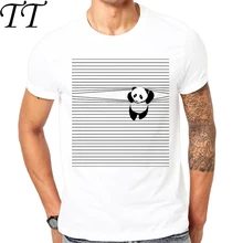Личность печатных брендовая футболка для мужчин новинка года Лето О образным вырезом животных Футболка Веселая футболки homme Прохладный топы