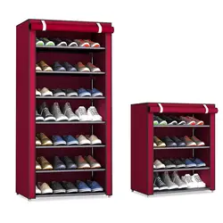 Шкафы для обуви экономить пространство несколько слоев обувь полка держатель стенд пыле дома обуви стойки Организатор мебель для гостиной