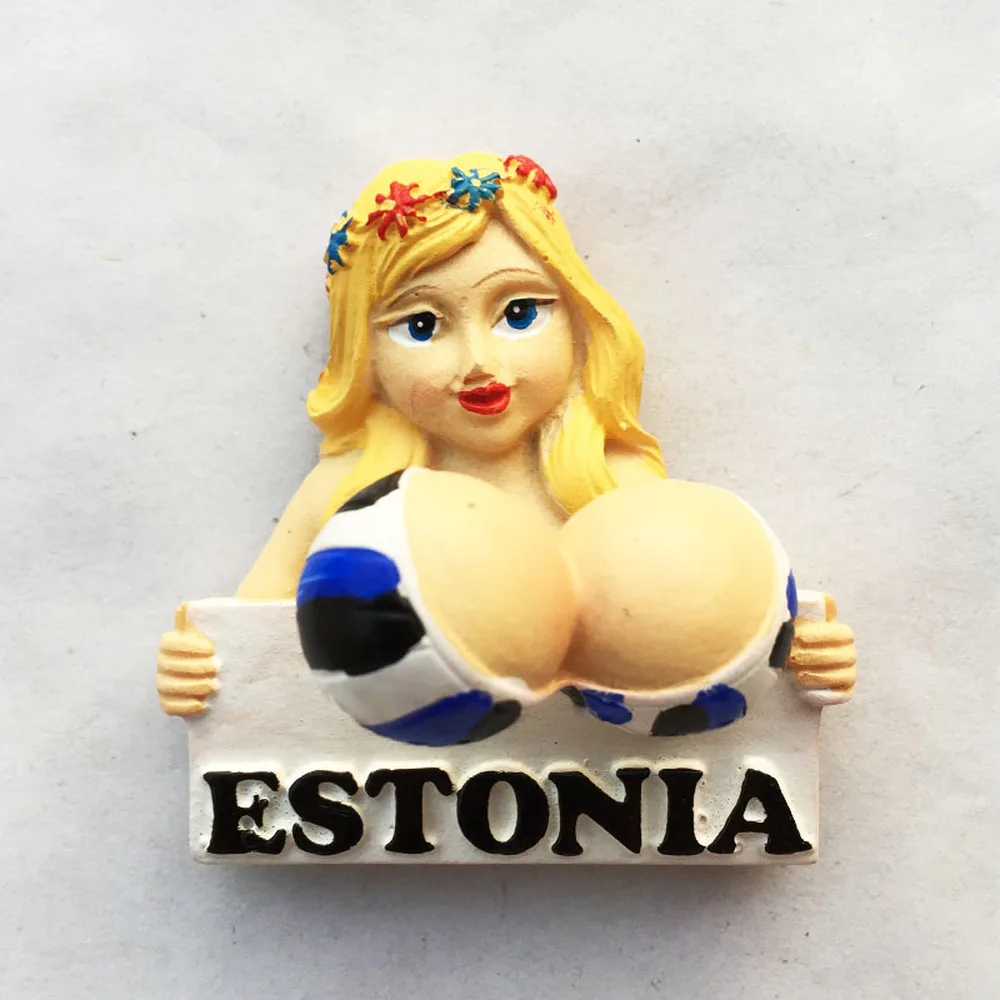 BABELEMI Estonia 3D магниты на холодильник туристические сувениры большая грудь женский холодильник магнитные наклейки домашний декор