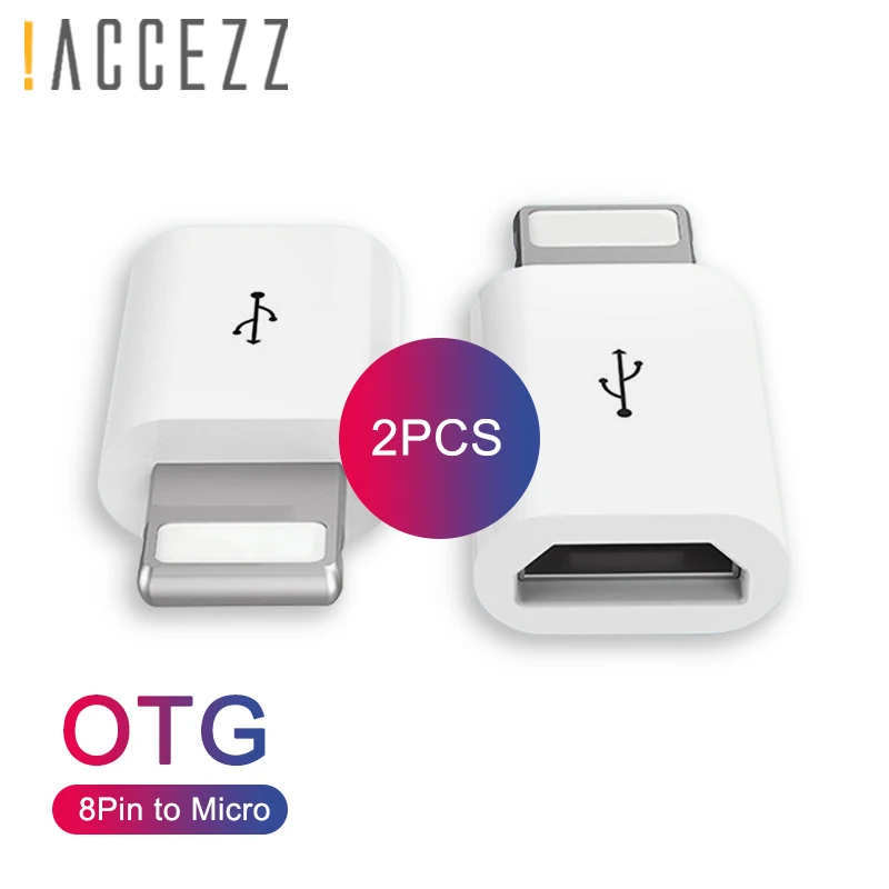 ACCEZZ Micro USB кабель для освещения адаптер OTG конвертер для iPhone XS MAX XR 6 7X8 5 6s Plus зарядное устройство для трансмиссии разъем