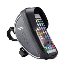 Велосипедные сумки рама велосипеда Передняя труба сумка корзинка смартфон gps непромокаемый велосипед с сенсорным экраном чехол Аксессуары для велосипеда