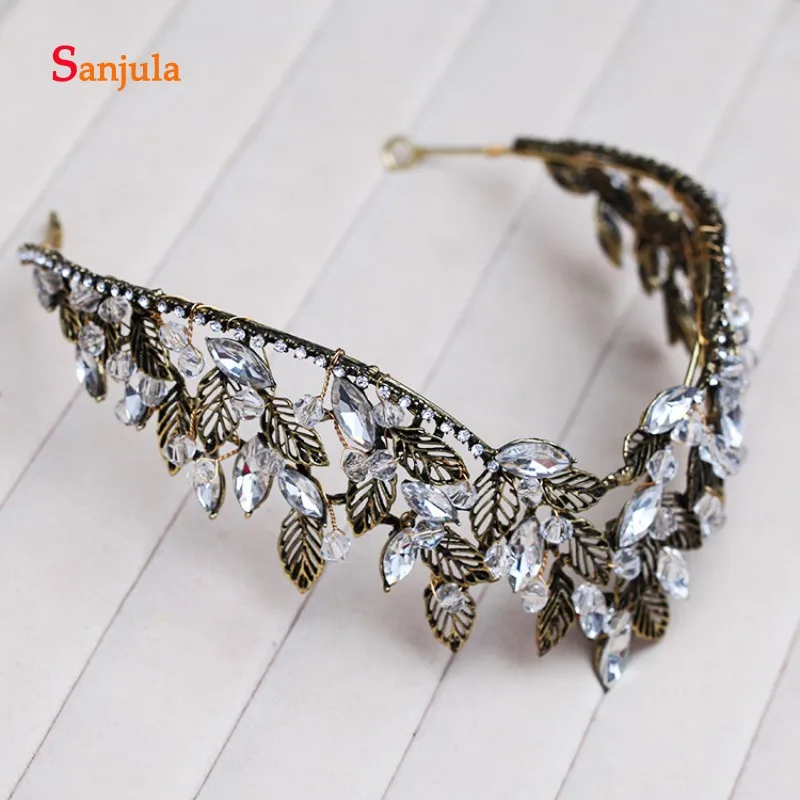Dark Leaves with Rhinestones Bride Headband 2019 New Fashion Wedding Hair Decoration Crowns haarschmuck hochzeit H147