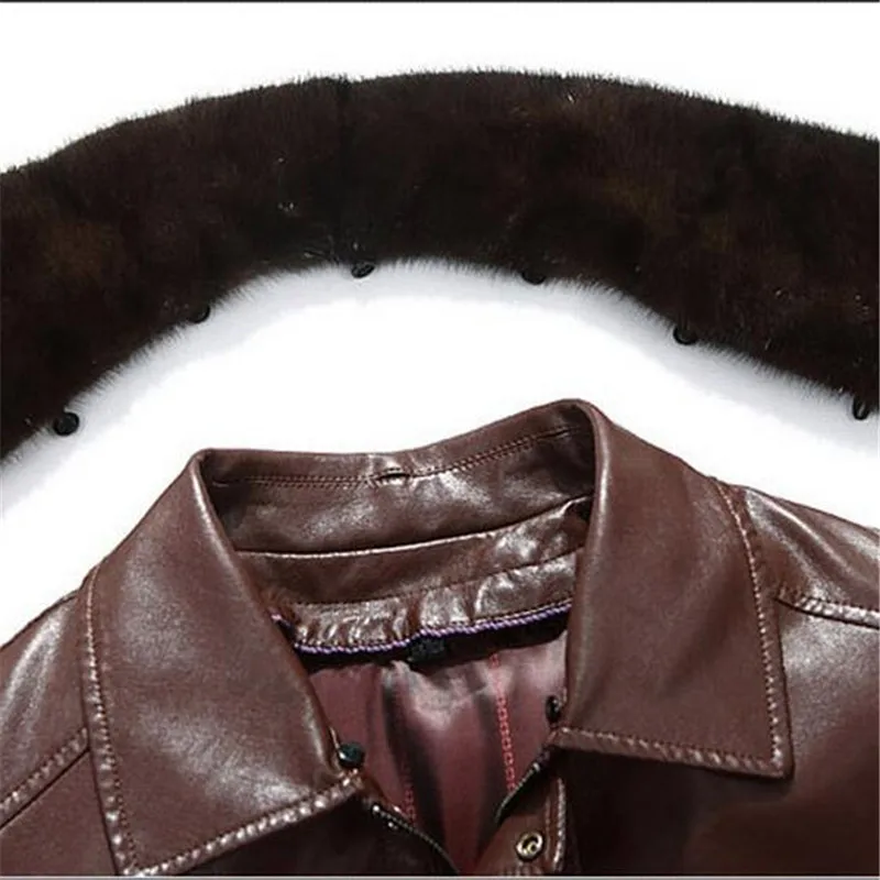 2018 Zvaqs Xt225 Black brown Amovible Col Veste Velours Vestes En Cuir Épais De Hiver 3xl Chaud Hommes Couro Jaqueta Fourrure Plus 0N8Ovwmn