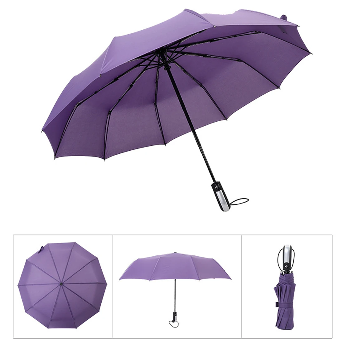 Новый автоматический три раза зонт мужской ветрозащитный автоматический зонт Нежный черный зонтик дамы автомобиль зонтик от дождя дамы