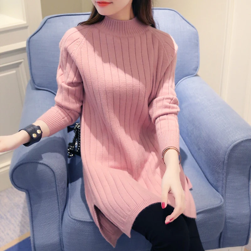 Женское длинное платье свитер теплое с разрезом на осень и зиму|sweater dress|dresses