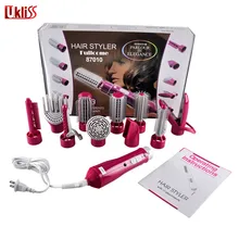 Горячий воздух кисть Набор контактов для тестирования 10 в 1 Многофункциональный волос набор фенов, Профессиональные Стильные инструменты для волос, набор для сушки волос выпрямитель для волос щипцы для завивки волос