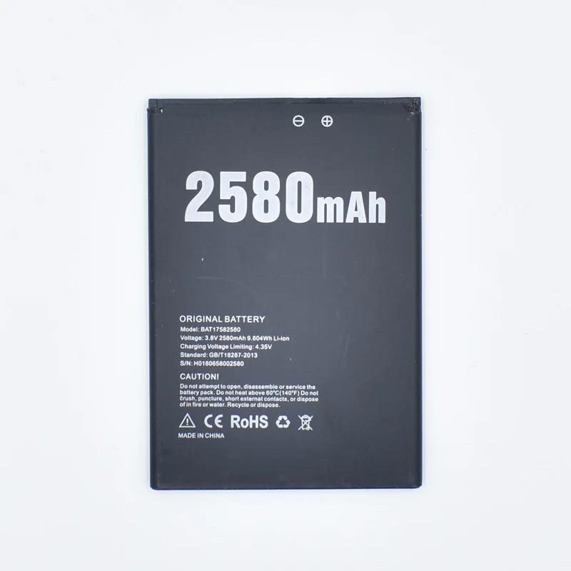 

Hekiy Original New Doogee X20 Battery 2580mAh Polymer Li-ion 3.8V Batteries For Doogee X20 Phone Battery BAT17582580