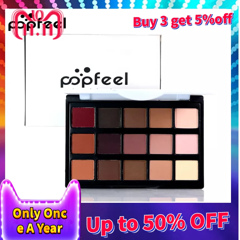 POPFEEL бренд Shimmer МАТОВЫЕ пигменты мини палитра теней для век Косметика водостойкие