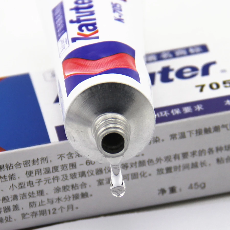 Kafuter K-704 705 704B RTV Silicone Rubber Electronic Glue Sealant White Black Transparent Silicone Organosilicon Adhesive Glue for Silicone Glue