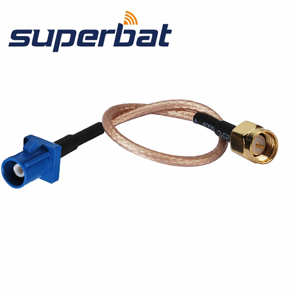 

Superbat RF Coaxial Cable Universal Fakra "C" Plug Male to SMA Plug Male Pigtail Cable RG316 15cm