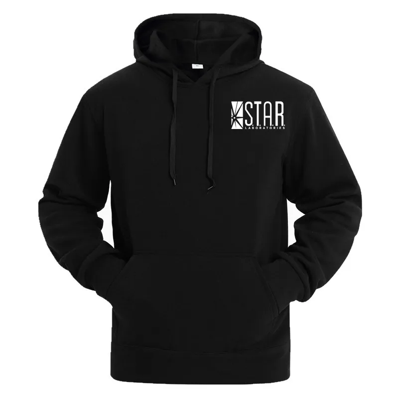Мужская толстовка с капюшоном STAR S. T. A. R. labs черная джемпер Супермен | одежда