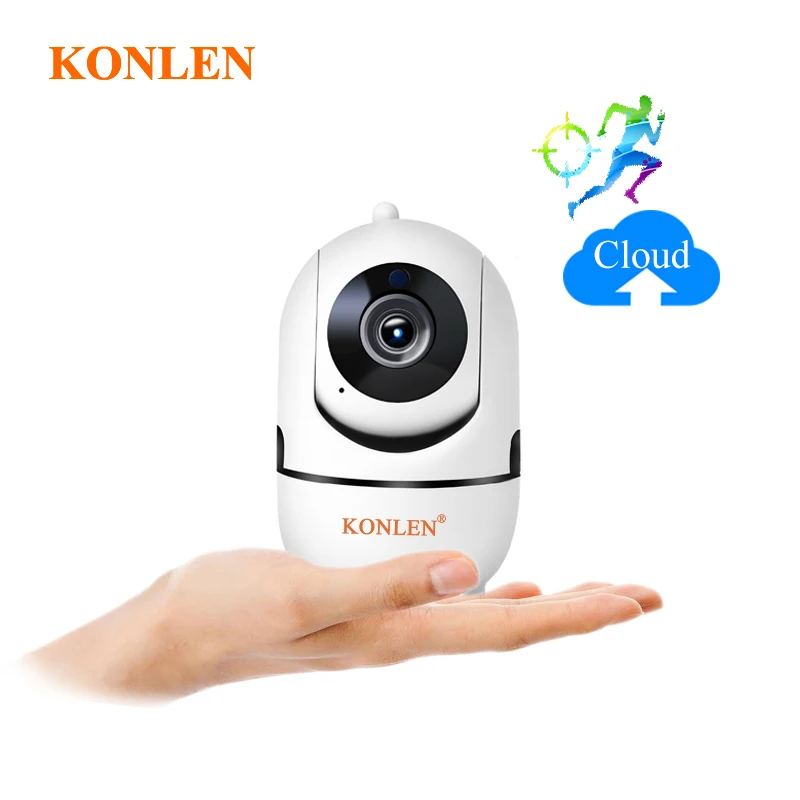 

KONLEN WIFI Auto Tracking Mini Cloud IP Camera 1080P Infrared Motion Detection For Home Security CCTV Surveillance SD Card Slot