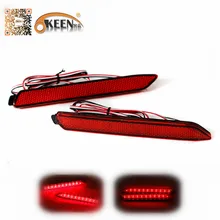 Okeen 2 шт. для Toyota Reiz/желание/Harrier 2010 светодио дный Красной задний бампер рефлектор Хвост стоп Парковка Предупреждение светодио дный противотуманных фар 12 В