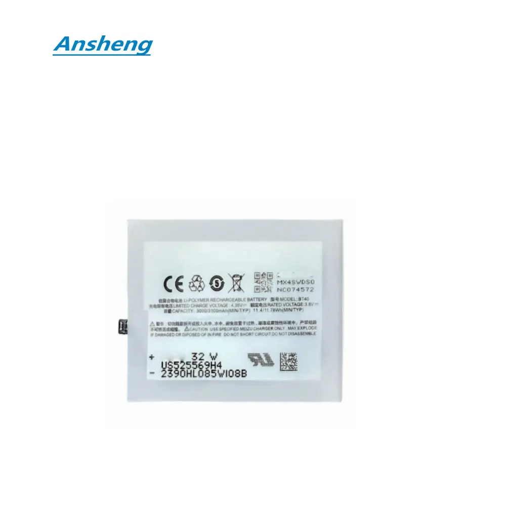 

Ansheng High Quality 3100Mah BT40 battery for Meizu MX4 MX 4 M460 M461 Smartphone