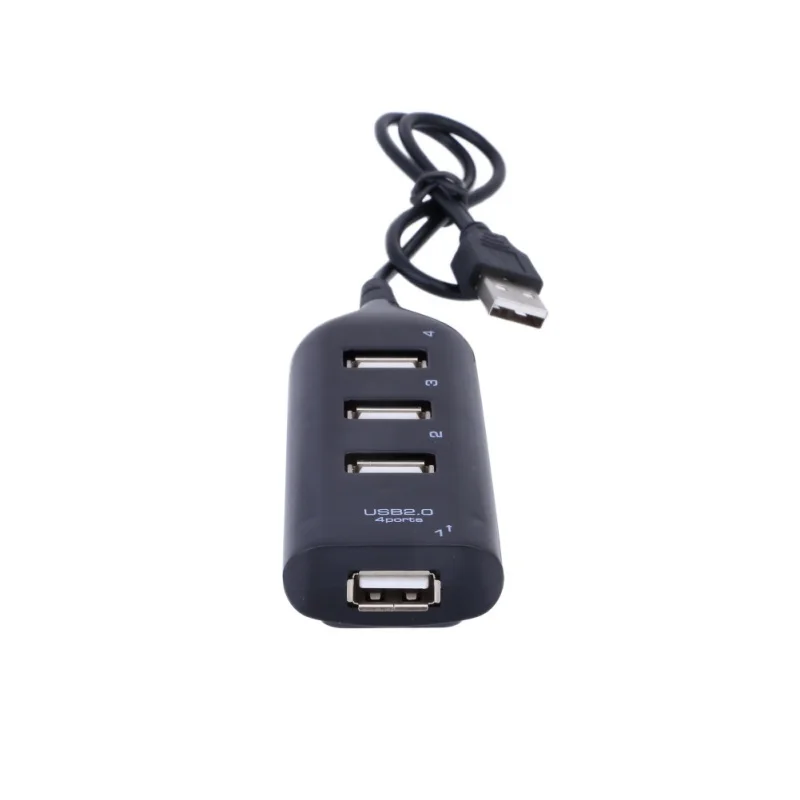 High Speed Micro Mini 4 Ports 2.0 USB HUB splitter Adapter For Laptop PC Notebook Receiver Computer Peripherals Accessories