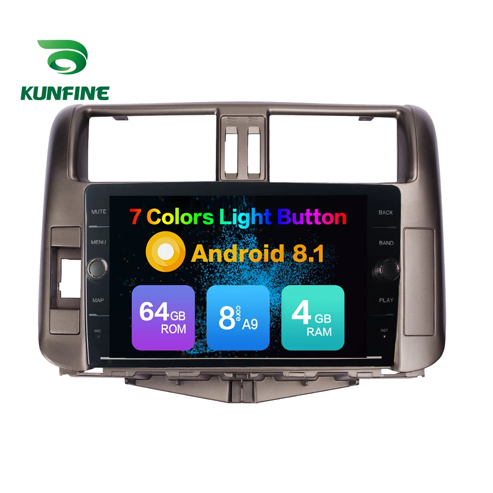 Octa Core 4GB RAM 64GB ROM Android 8.1 Car DVD GPS Player Deckless Stereo For Toyota Land Cruiser 2014-17 Radio Headunit | Автомобили и