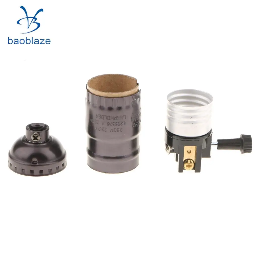 Edison Vintage Lamp Light Base Socket Holder E27 Screw Bulbs -Suitable for Bare Bulb Features With switch