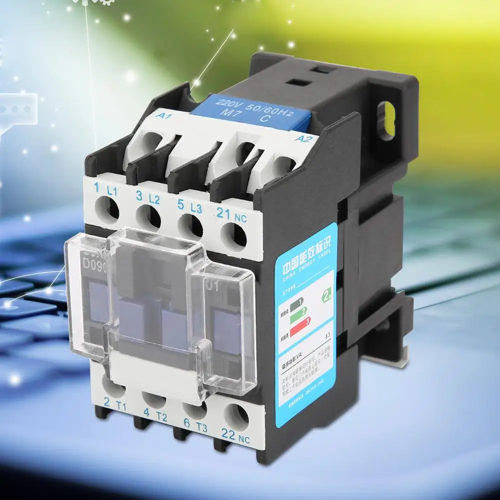 220V 50A AC Contactor High Sensitivity Strong Conductivity Industrial Electric Contactor for Power and Distribution 