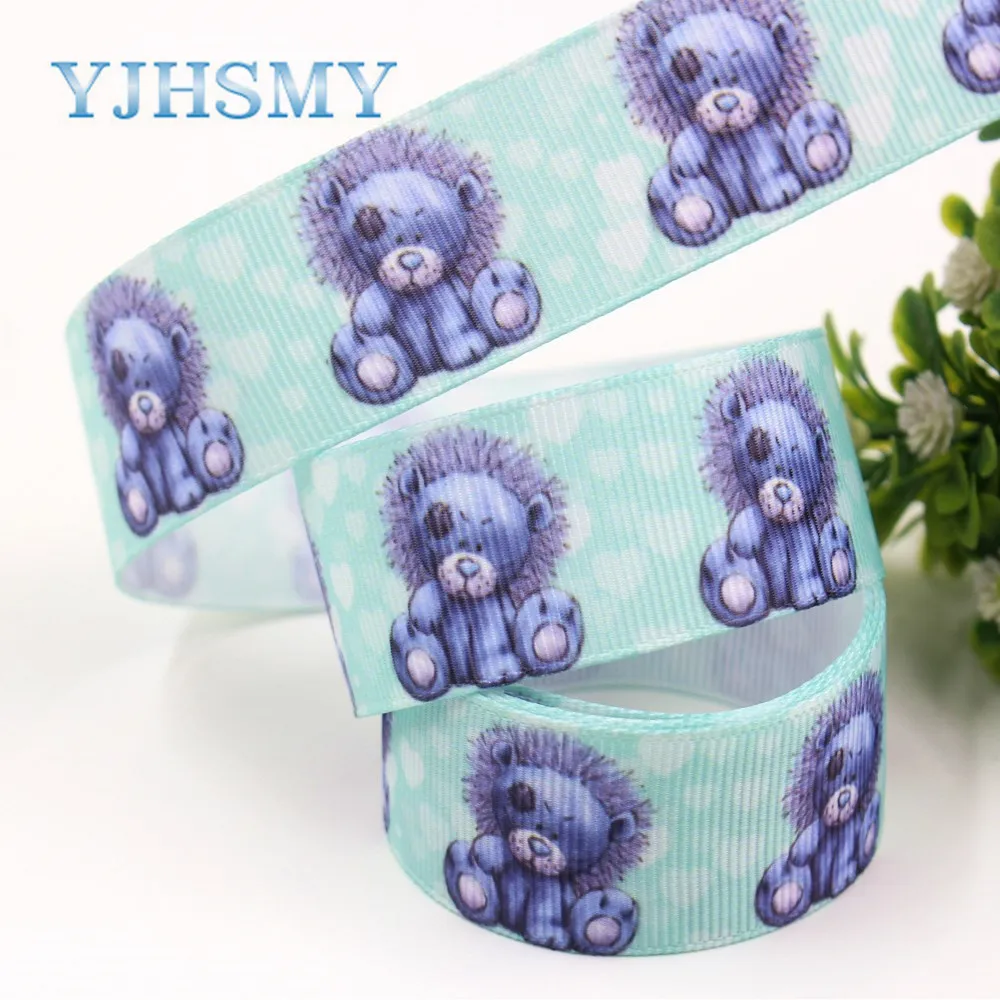 YJHSMY I 19308 558 25 мм 10 ярдов мультфильм термопечать ленты grosgrain Бант колпачок DIY