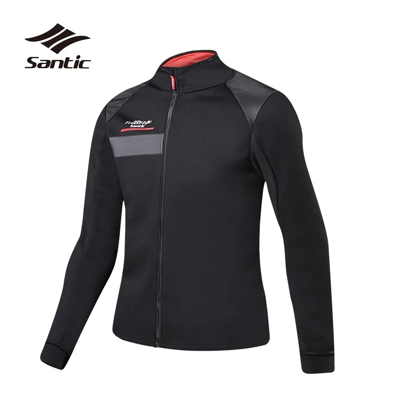 

Santic Winter Cycling Jacket Men Long Sleeve Fleece Thermal Bike Clothing Windproof Bicycle Jacket Wind Coat Warm Riding Jerseys