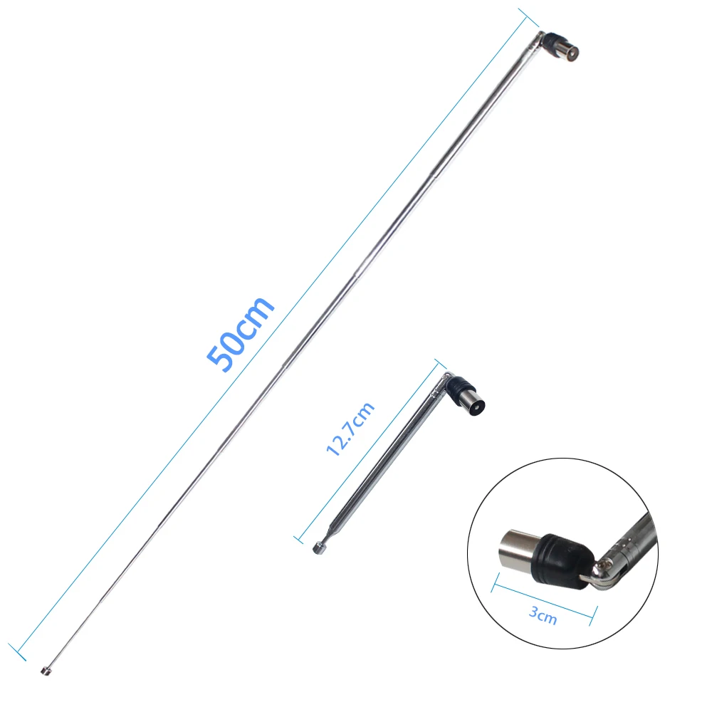 Dlenp Telescopic Antenna DVB-T Antenna 15dbi DVB-T TV HDTV Antenna IEC Male Connector Aerial Dlenp Telescopic Antenna DVB-T Antenna 15dbi DVB-T TV HDTV Antenna IEC Male Connector Aerial