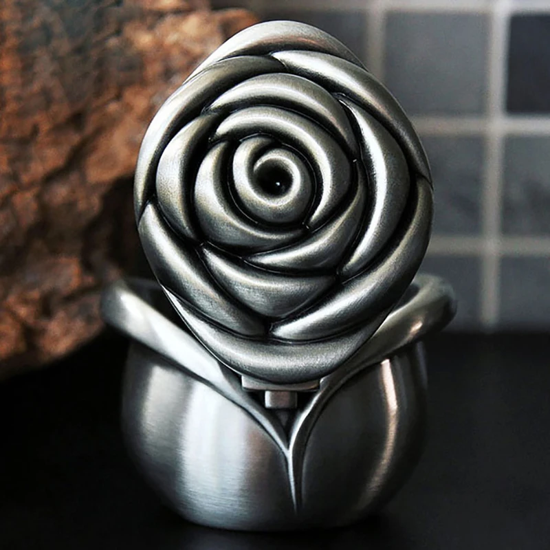 Rose Jewelry Box Round European Ring Boxes Princess Earring Bracelet Necklace Organizer Metal Polishing Curve Storage Box Rose Jewelry Box Round European Ring Boxes Princess Earring Bracelet Necklace Organizer Metal Polishing Curve Storage Box