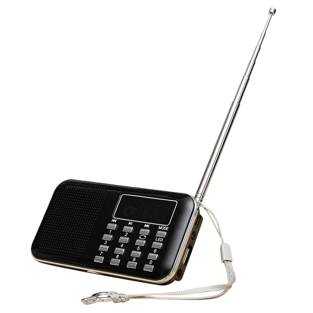 Портативный fm радиоприемник Мини ЖК цифровой USB TF/Mini SD карта 16 Гб MP3 стерео