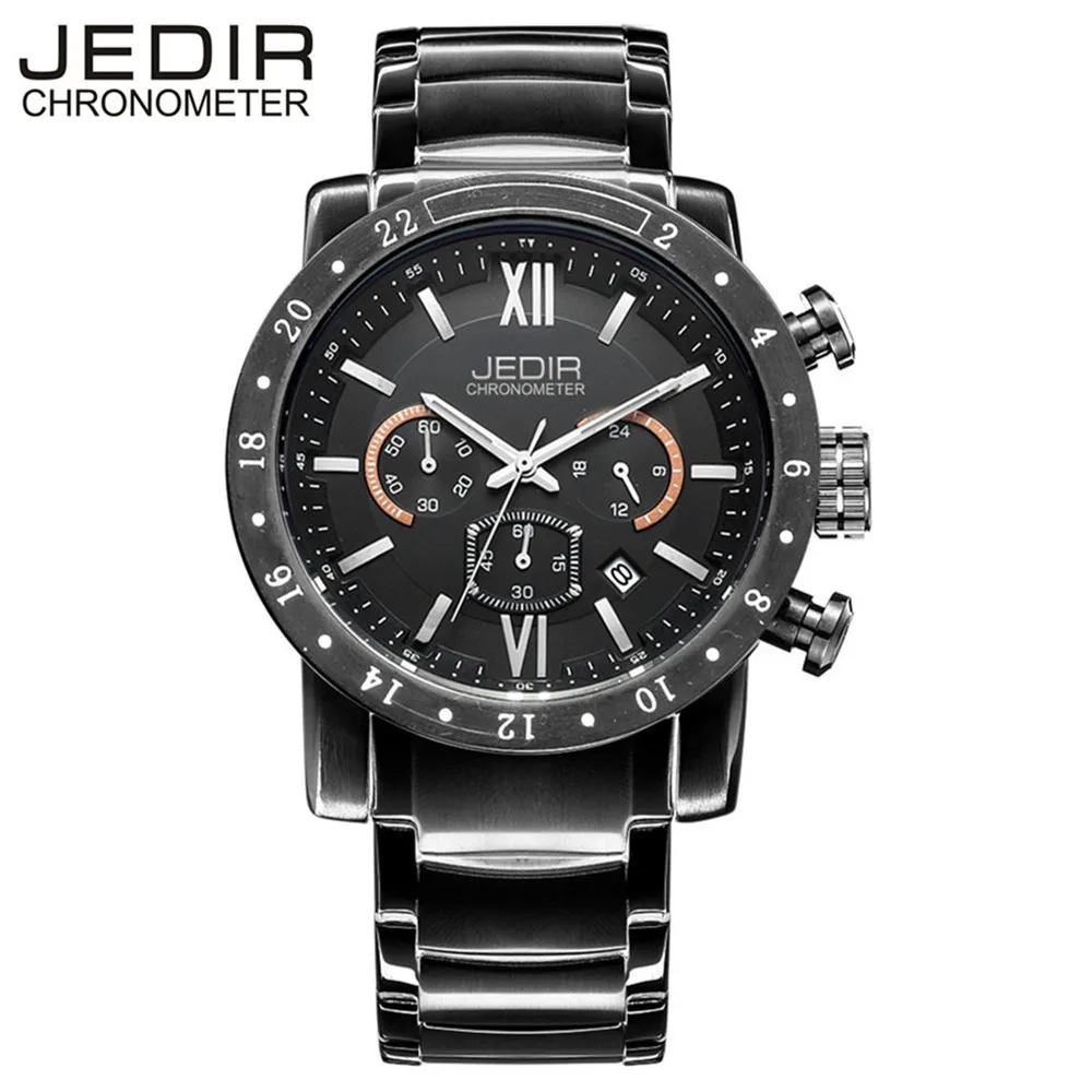 JEDIR Mens Watches Top Brand Luxury Chronograph 24 Hours Quartz Casual