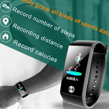 

Sports Tracker Smart Bracelet Color Screen Heart Rate Blood Oxygen Sleep Monitoring Smart Wristband IP67 Waterproof Smart Band