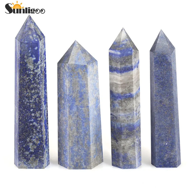 Lapis Lazuli Stone Pyramid Reiki Spiritual Gemstone Gift Feng Shui Table Dec