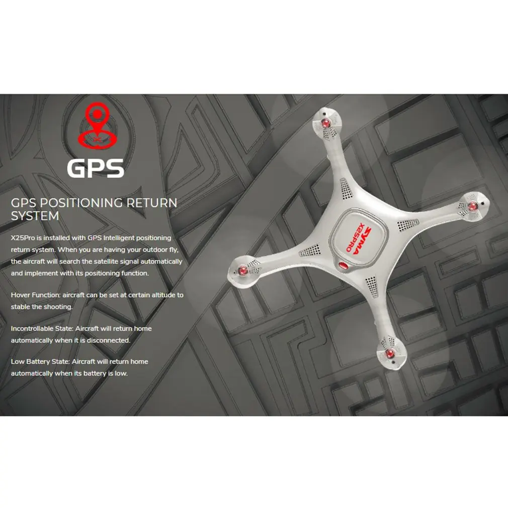 Syma X25PRO 2.4G GPS Positioning FPV RC Drone Quadcopter with 720P HD Wifi Adjustable Camera Altitude Hold Follow Me Gift RC Toy Syma X25PRO 2.4G GPS Positioning FPV RC Drone Quadcopter with 720P HD Wifi Adjustable Camera Altitude Hold Follow Me Gift RC Toy