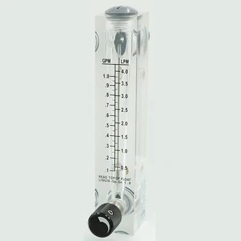 

0.5-4LPM 1/2" BSPT Male Thread PMMA Panel Type Liquid Float Flowmeter Water Flow Meter Rotameter With Control Valve