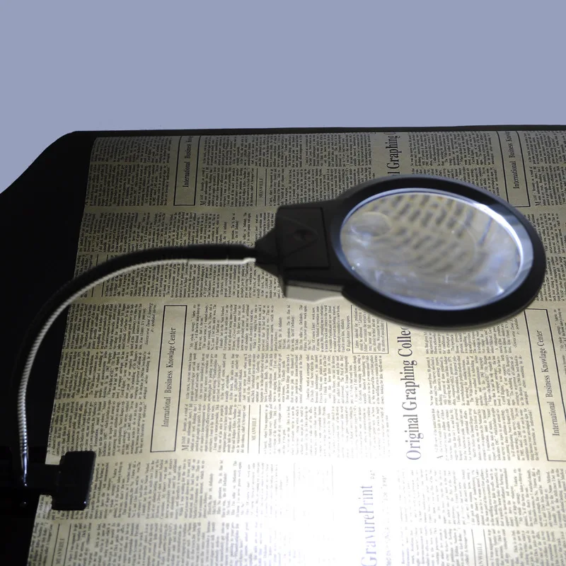 Goedkoop HOMFUN Daimond Schilderen Volledige 5D Vierkante Ronde Led Vergroot Glas Diamant Schilderij vergrootglas Gereedschap Gift