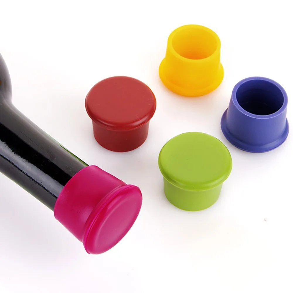 Reusable Silicone Wine Bottle Stopper Beer Cap Seal Cover Stoppers