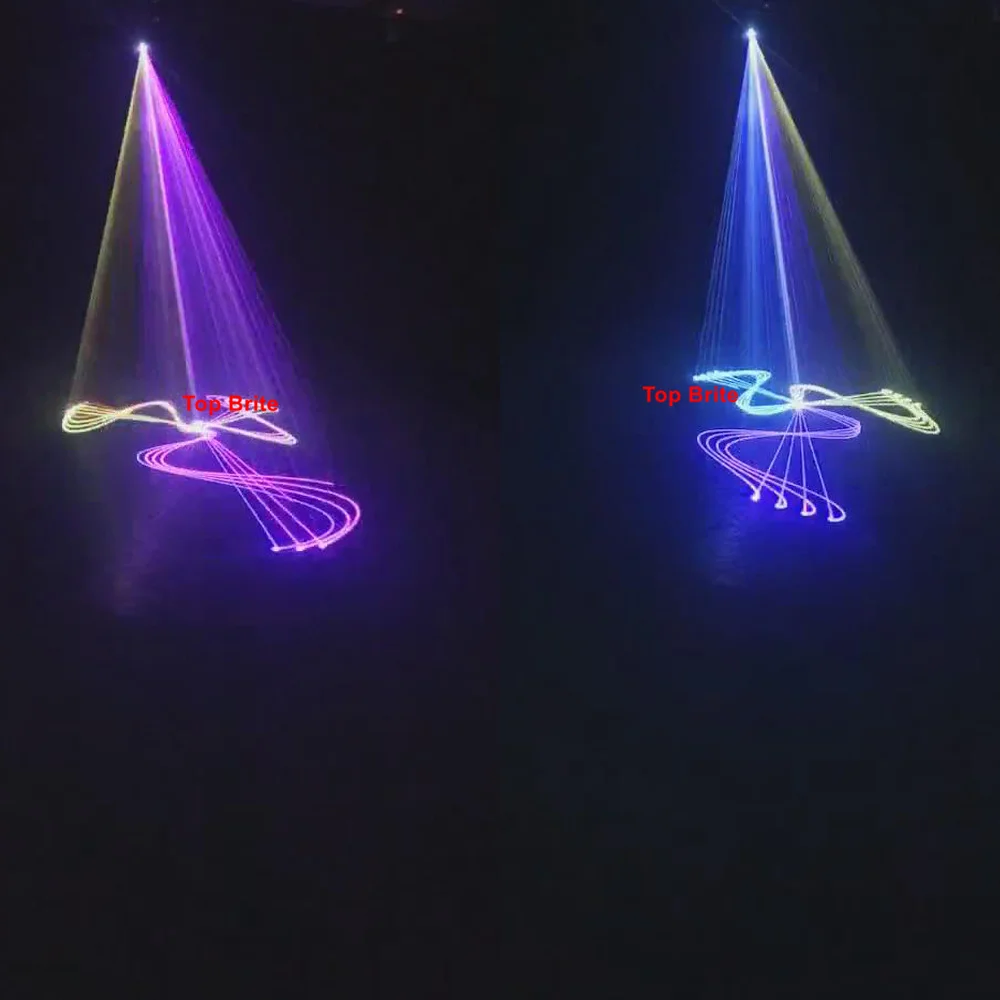 4xlot Портативный 4 Вт RGB Полноцветный лазерный проектор огни DJ Disco вечерние музыкальные лазерные сценические световые эффекты дистанционное управление