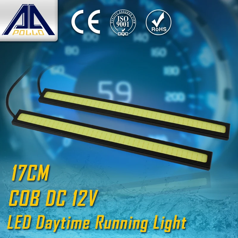 2pcs 17cm LED car DRL COB Daytime Running light 100% Waterproof led Car Driving light fog parking lamp Warning Light Source