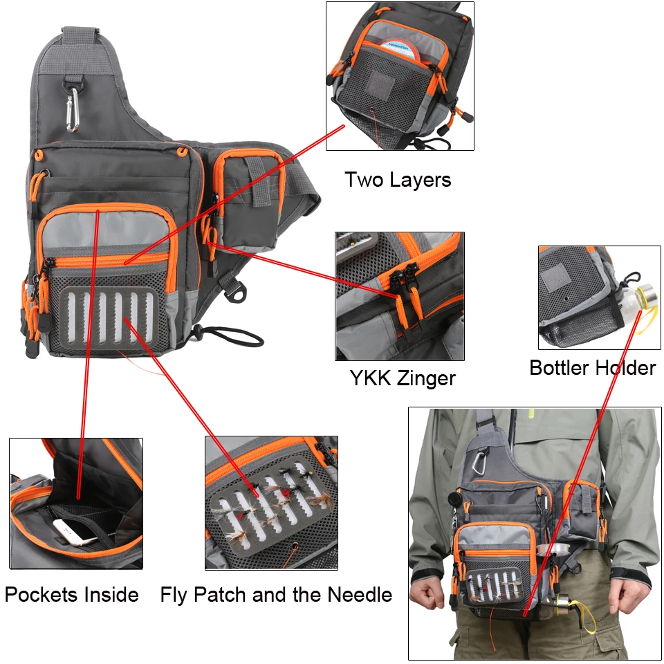  Maximumcatch Crossbody Fishing Sling Bag Waterproof Multi Function Fishing Lure Takle Bag Pack - 32807712991