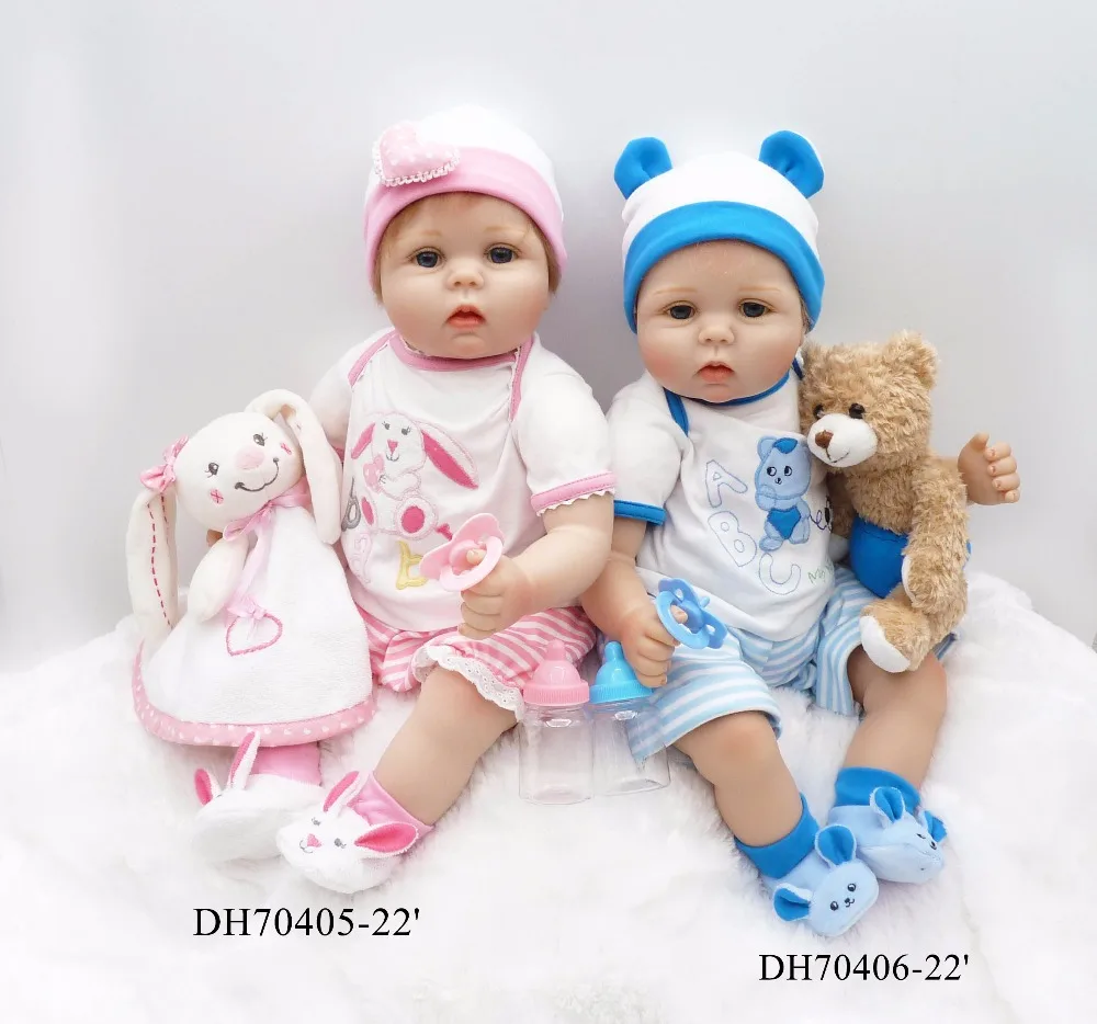 55 см силиконовые куклы reborn baby tos22 дюймов реалистичные детские куклы для девочек виниловые куклы для девочек подарки игрушки для детей