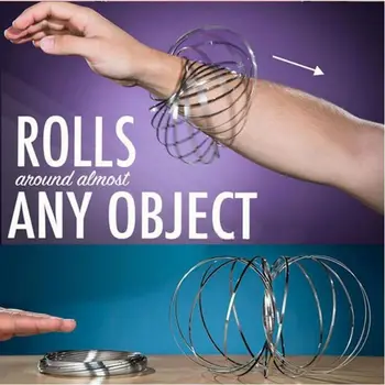 

2019 Anti-stress Flow Ring Magic Toys Fluid Bracelet Decompression Props Exercise Pattern Stainless Steel Novelty Spinner Toy