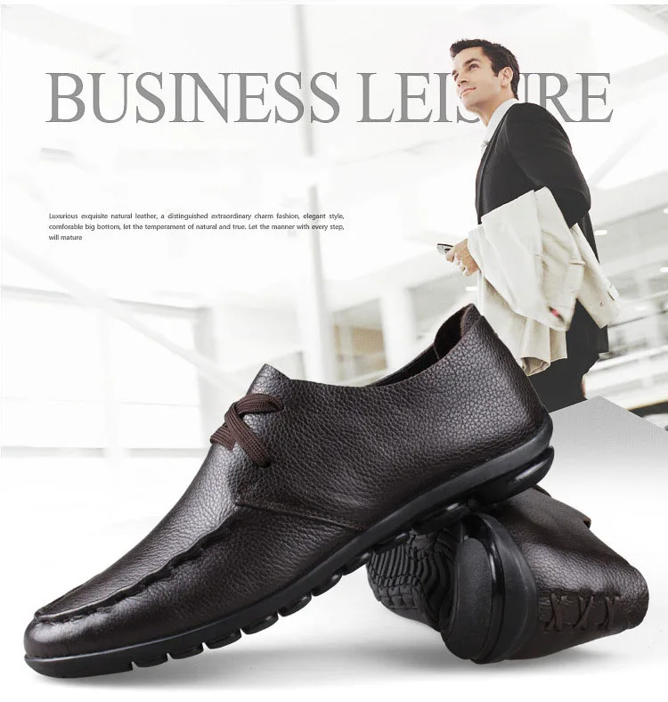 Высококачественная Мужская обувь из коровьей кожи; повседневные Лоферы ручной работы; классические модные низкие деловые мужские туфли; Мужская обувь для вождения