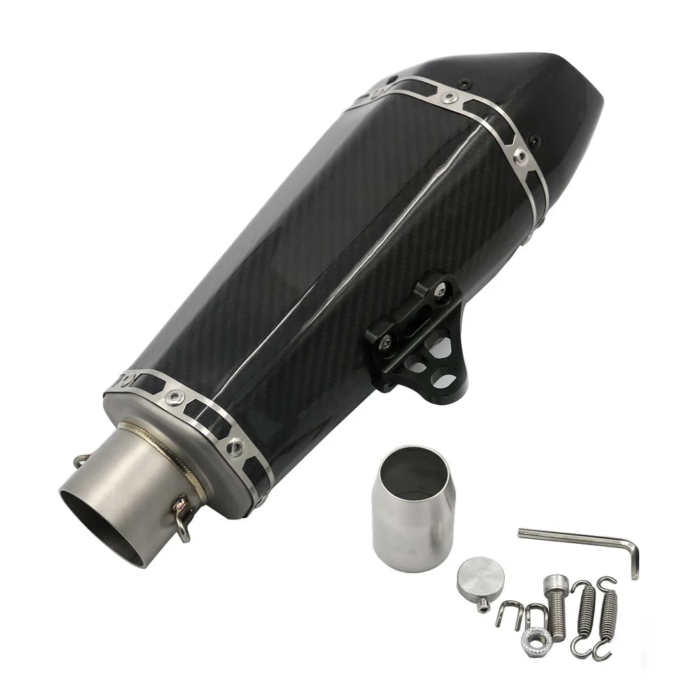 Мотоцикл для R3 R6 R1200GS 1200GS 51 мм Akrapovic Модифицированная выхлопная труба Универсальный с хвост из углеродного волокна глушитель трубы