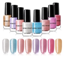 NICOLE DIARY голографический чистый цвет ногтей лак для ногтей 6 мл Отшелушивающий лак на водной основе лак красный блеск лак для ногтей