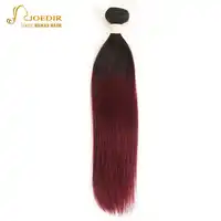 Joedir Pre - สีบราซิล Remy ผมตรงมนุษย์ผมสาน Bundle Deal T1B 99J Burgundy Ombre ผมรวมกลุ่มไวน์สีแดง