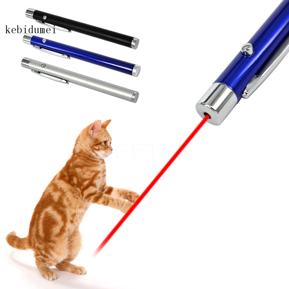 

kebidumei Funny Pet stick Childrens Cat Toys Pen Shaped Single Point LED Red Beam Laser Pointer Pen for Work Teaching