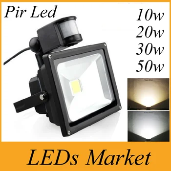 

10W 20W 30W 50W Pir Led floodlight IP65 led Projector lights lamp Flood light outdoor Led lighting warm cold white AC85-265V UL