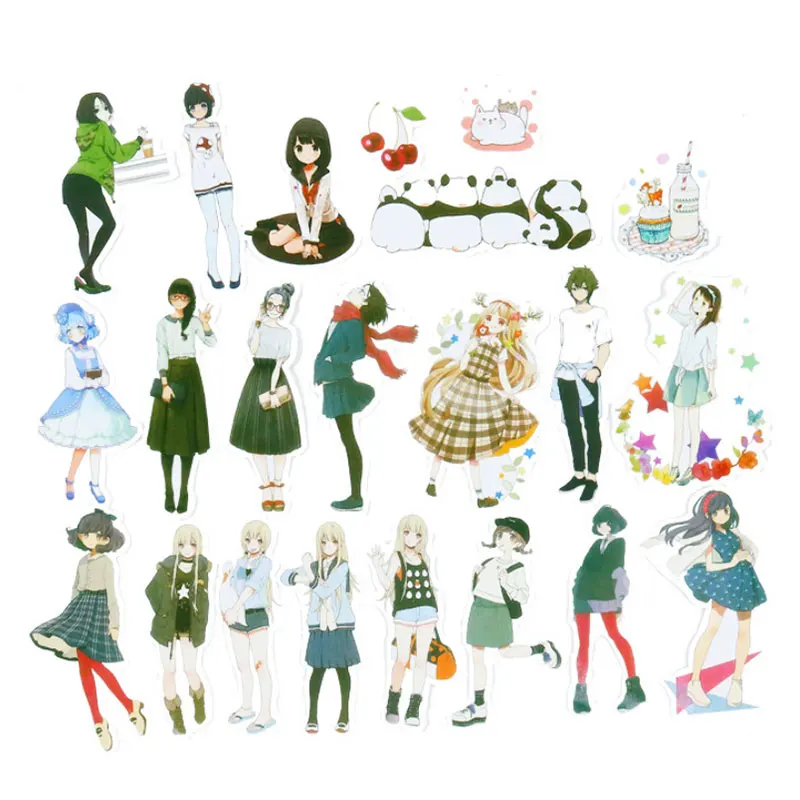 

22 pcs/bag adolescence girl paper sticker children diy Handmade Gift Card photo album Scrapbook diary decoration sticker