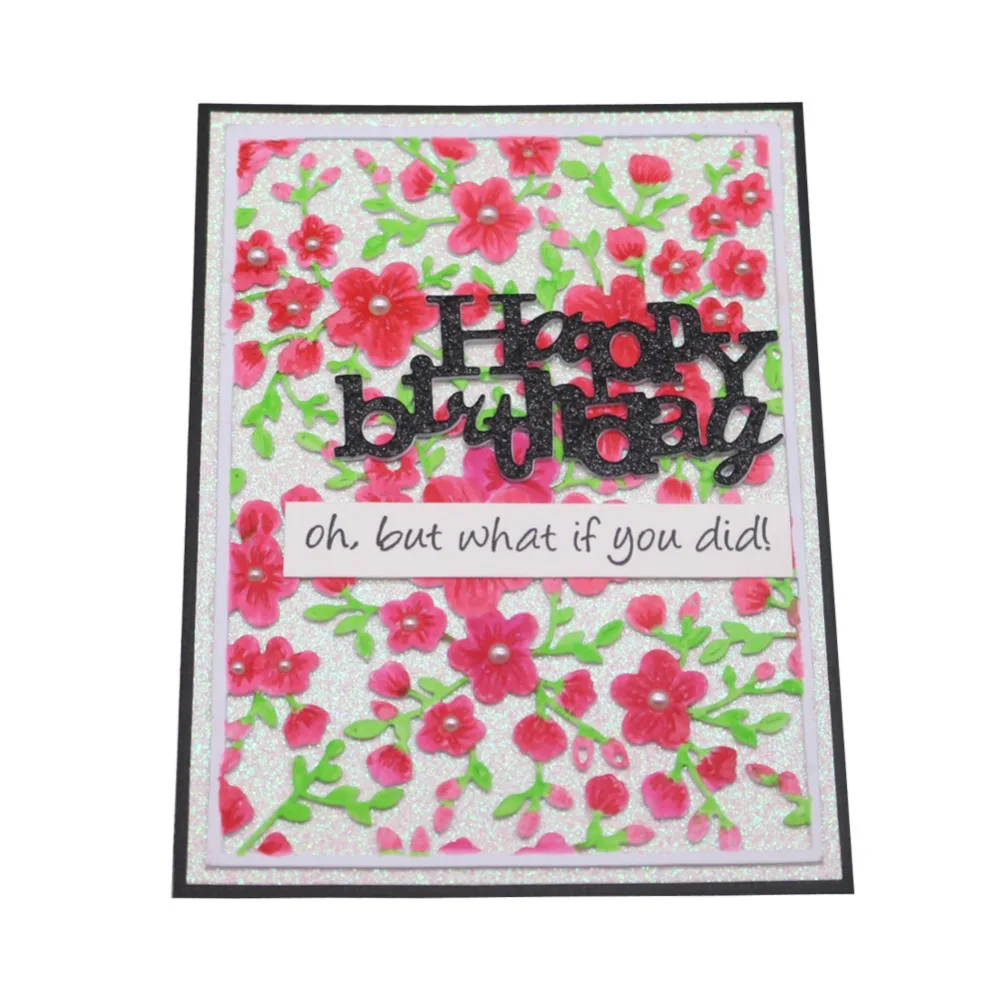 

Flower Frame background Metal Cutting Dies Stencil for DIY Scrapbooking Decorative Craft Birthday Paper Cards Making Gift new