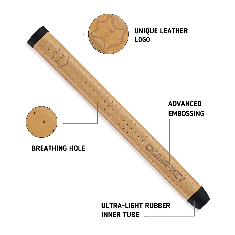 Champkey, овечья кожа, клюшка для гольфа среднего размера, клюшка для клюшек, 7 цветов, ручная работа, эргономичный дизайн с мягким комфортным материалом
