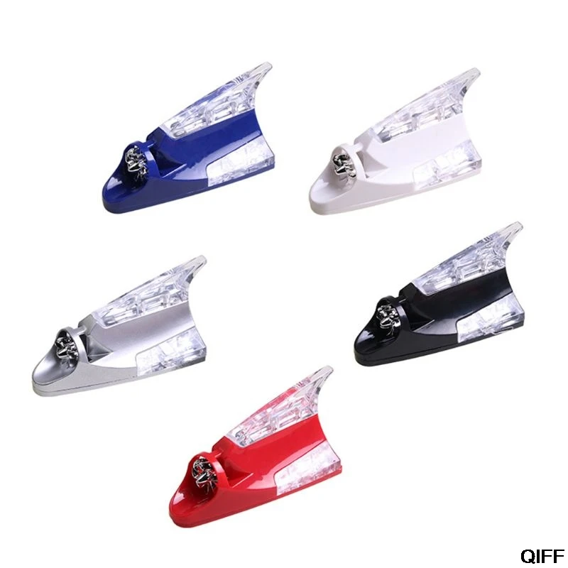 

Wind Power Shark Fin Car Antenna Universal LED Colorful Lights Auto Decorative Aerials Roof Antennas Decor Antena Coche May06